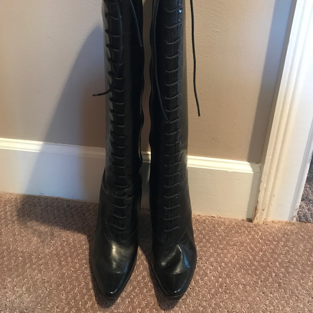 Black tall BCBG boots size 8